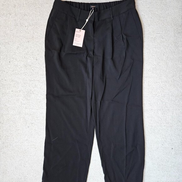 Quince Pants & Jumpsuits Quince Stretch Crepe Pleated Wide Leg